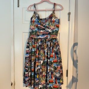 NWT XL Charles Phoenix Hawaiiland Jenny Dress Pinup Couture.